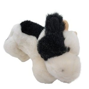 A&A Plush Inc Animal Wrappers Black & White Cow Plush 9" 1996 Vintage